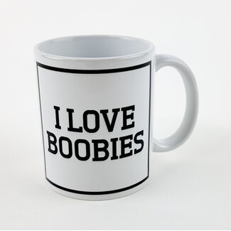 Urban Merch Mug I Love Boobies