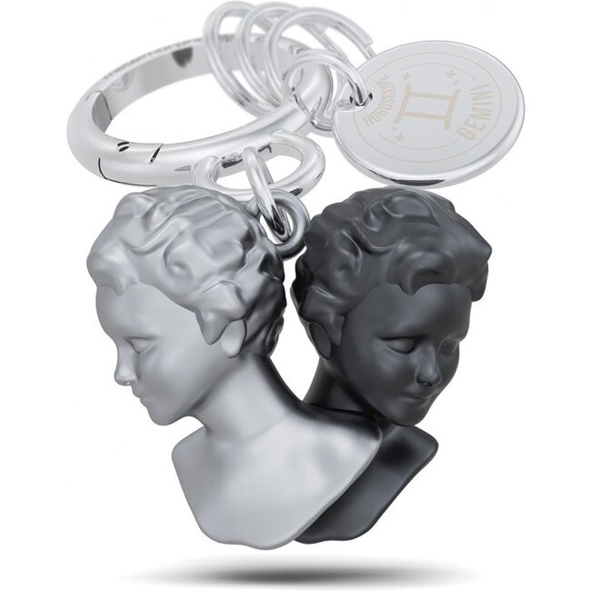 Gemini Zodiac Sign Keychain Metalmorphose Axeswar Design