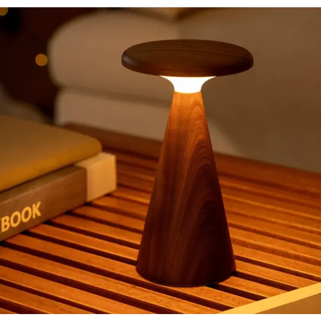 Gingko Lampe de Table Sylva - large - noyer