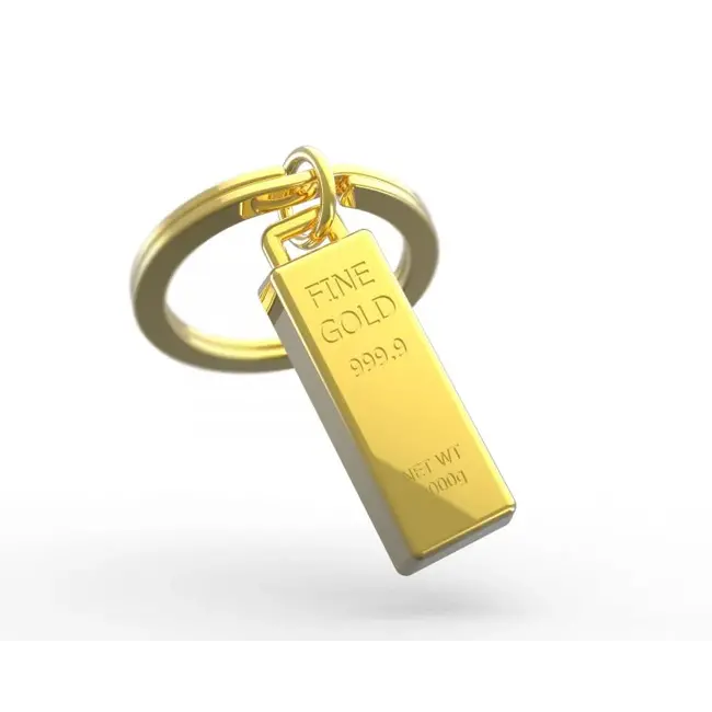 Metalmorphose - Sleutelhanger Goudstaaf