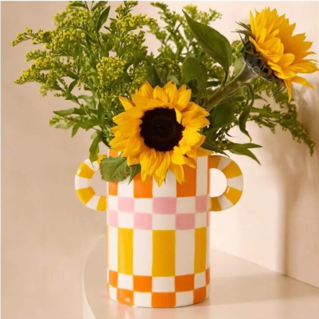 Que Rico - Vaas / Wijnkoeler Ricardo - Squares & Stripes