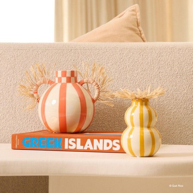 Que Rico - Vase Esperanza Rayas Bailarinas - gelb