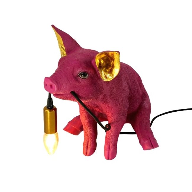 Werner Voß Werns - Table Lamp - Animal Lamp Piggy Pink
