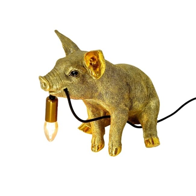 Werner Voß Werns - Tafellamp - Dierenlamp Varken Piggy Gold