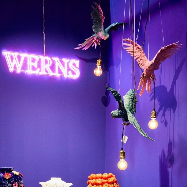 Werner Voß Werns - Hängelampe - Tierlampe Papagei – gold