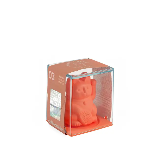 Donkey - Solar-Glückskatze Mini - neon orange
