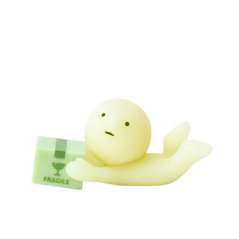 Smiski Zipperbite - Falling Down - glow in the dark - Axeswar Design Smiski Zipperbite - Falling Down - glow in the dark - Axeswar Design