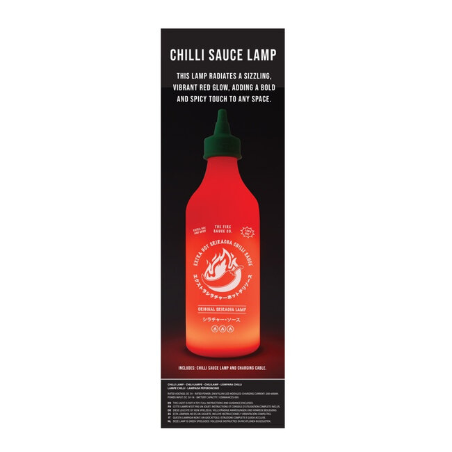 Gift Republic - Tafellamp Chili Saus - USB oplaadbaar - soft touch