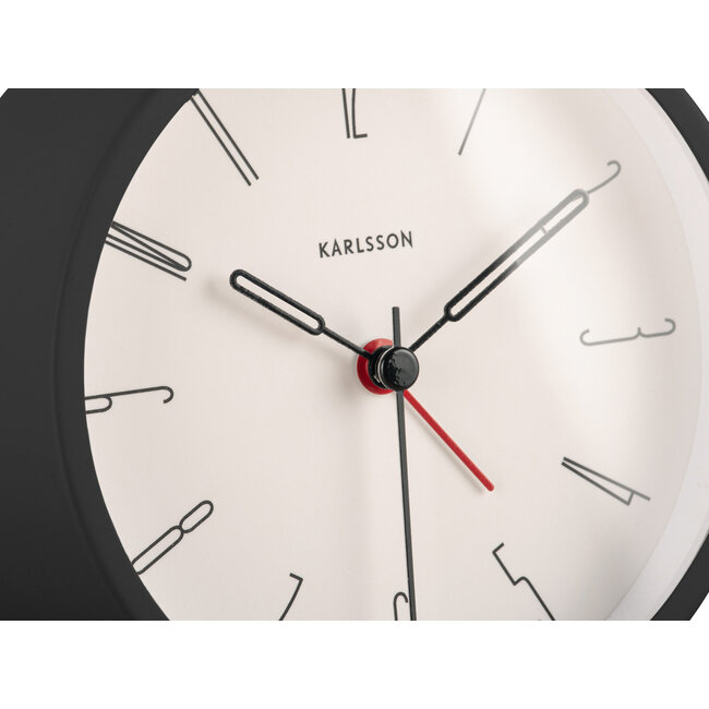 Karlsson - Wecker Belle Numbers - schwarz