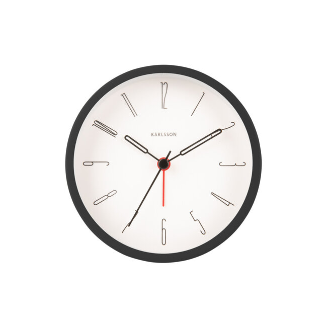 Karlsson - Wecker Belle Numbers - schwarz
