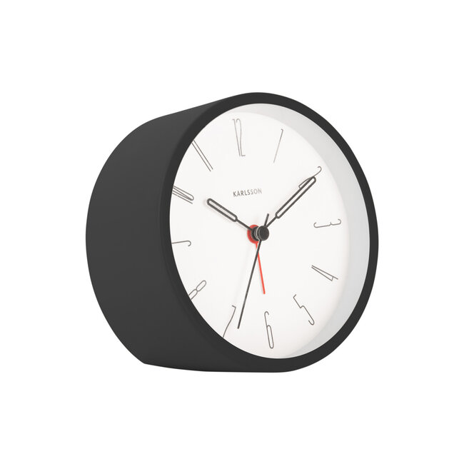 Karlsson - Alarm Clock Belle Numbers - black
