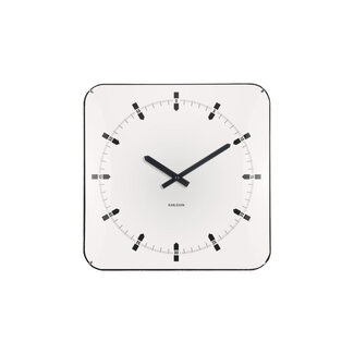 Karlsson Wanduhr Sucinto Dome Square - weiß