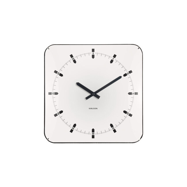 Karlsson Wanduhr Sucinto Dome Square - weiß
