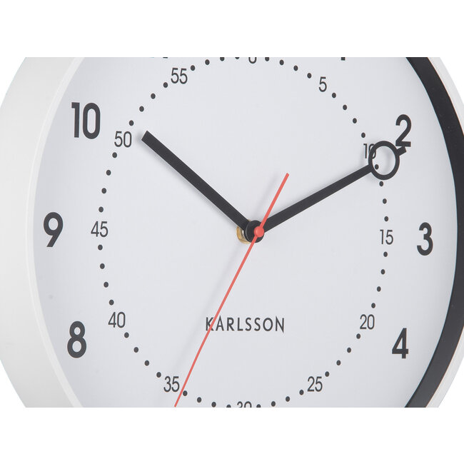 Karlsson - Wall Clock Fresco - white