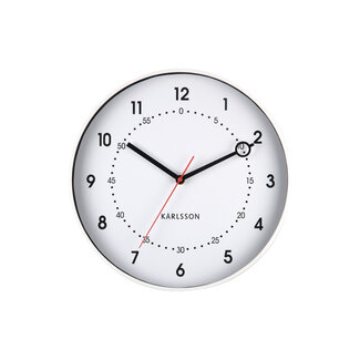 Karlsson Wanduhr Fresco - weiß