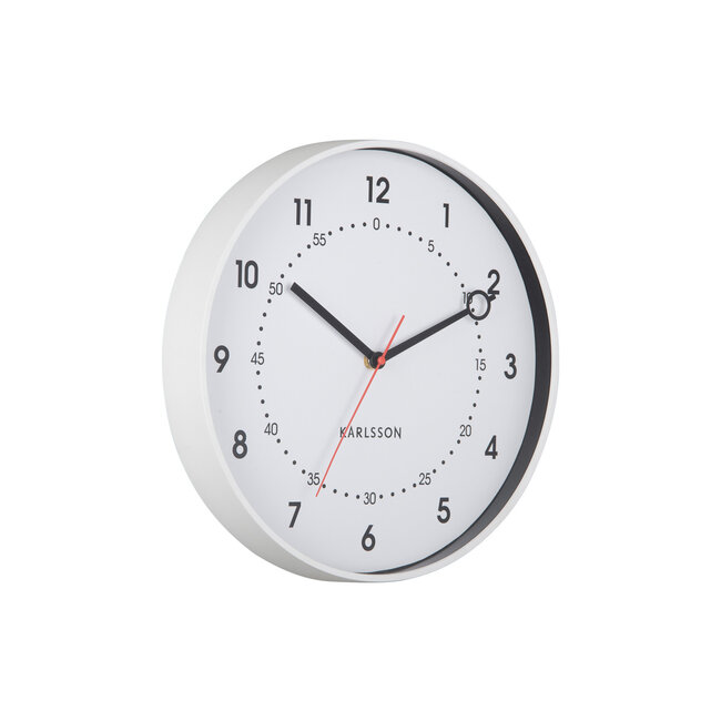Karlsson - Wall Clock Fresco - white