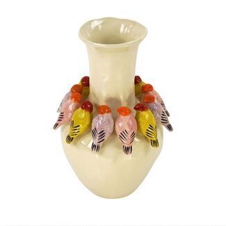 Werns - Werner Voß Vase avec Oiseaux - long cou