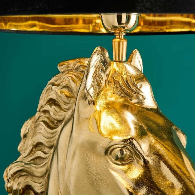 Werner Voß Werns - Tischleuchte Pferd - gold - Premium-Aluminium