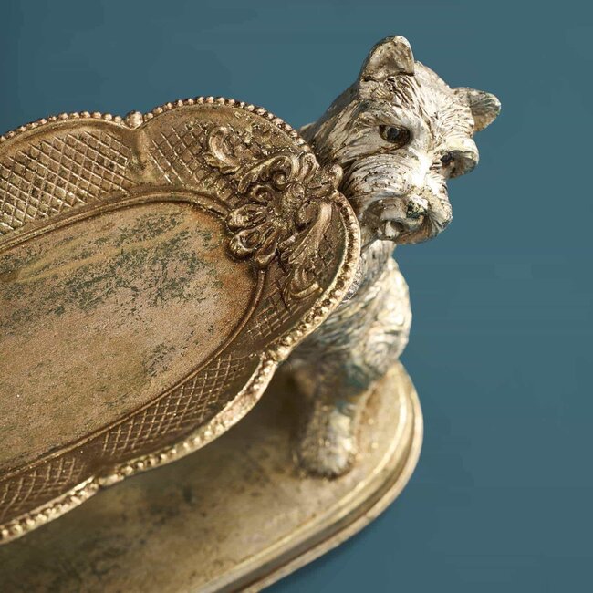 Werner Voß Werns - Figurine Chiens avec Plat de Service - Porte-Cartes - H 17 cm