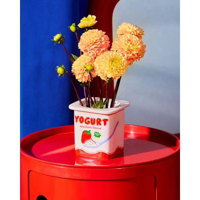 Fluid Market - Flower Pot - Vase Jar of Strawberry Yogurt