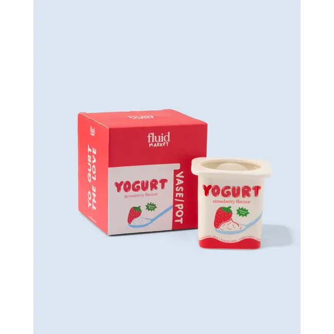Fluid Market - Bloempot - Vaas Potje Aardbei Yoghurt