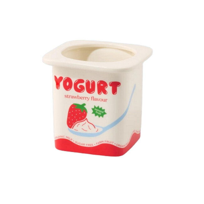 Fluid Market Vase Jar of Strawberry Yogurt