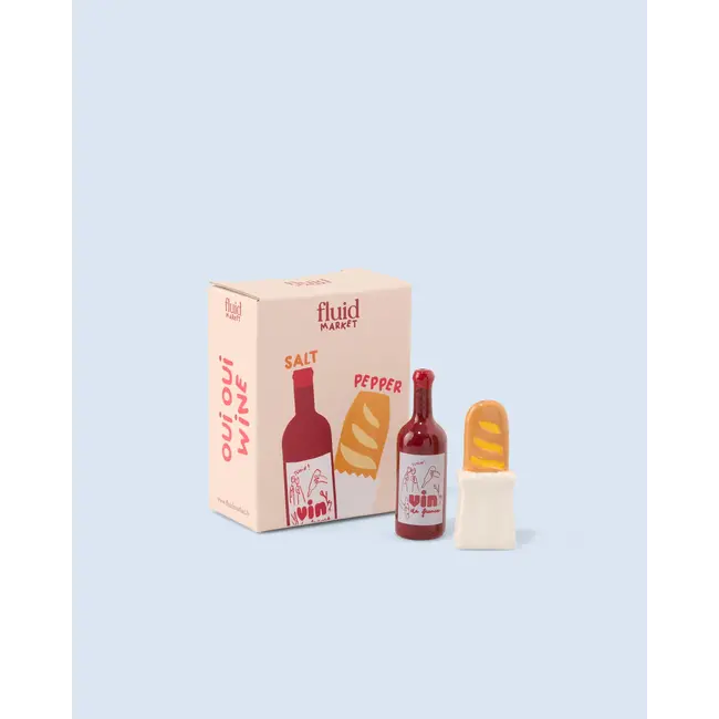 Fluid Market  - Salt and Pepper Shaker Baguette & Wine