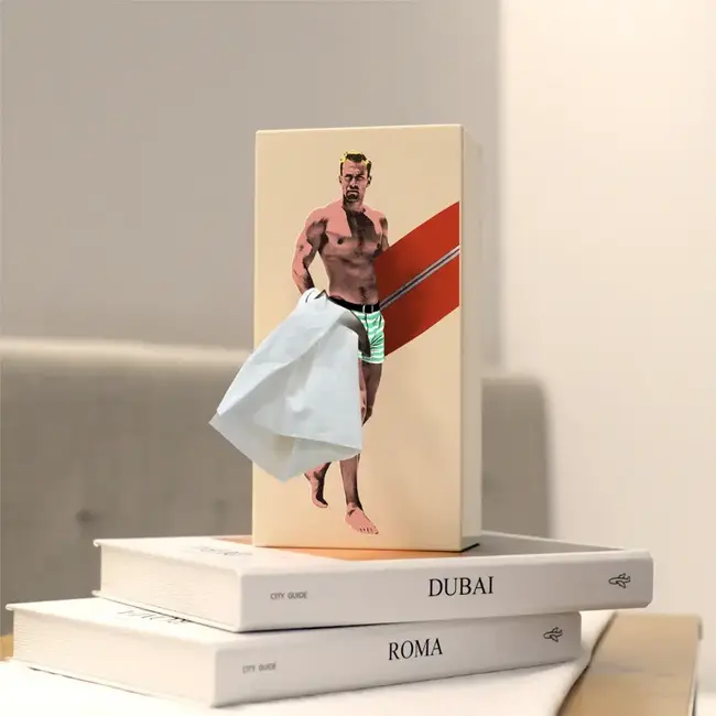 Spextrum - Distributeur de mouchoirs Tissue Up Boy - beige