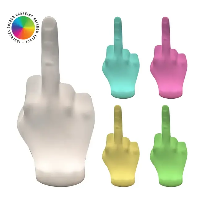 Gift Republic - Lampe de Table F*ck You - changement de couleur - rechargeable par USB - soft touch