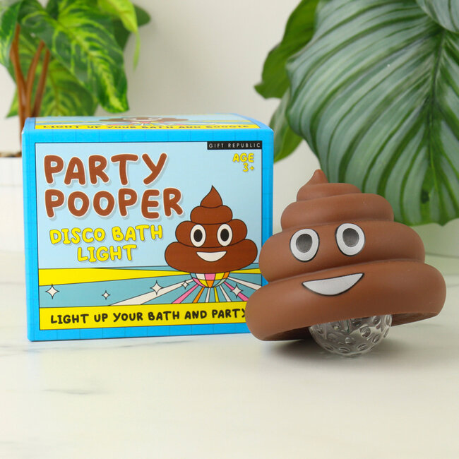 Gift Republic - Lampe de Bain Disco Party Pooper - caca lumineux pour le bain