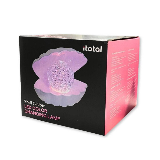 i-total - Lampe Coquillage Pailleté - changement de couleur