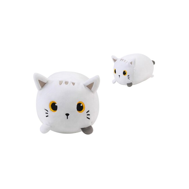 i-total - Mini Fluffy Cushion White Cat