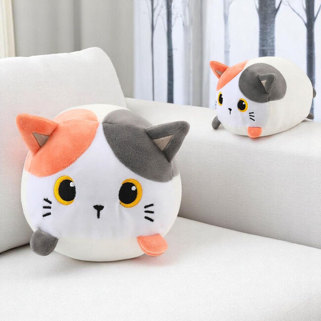 i-total - Mini Coussin Moelleux Chat Orange