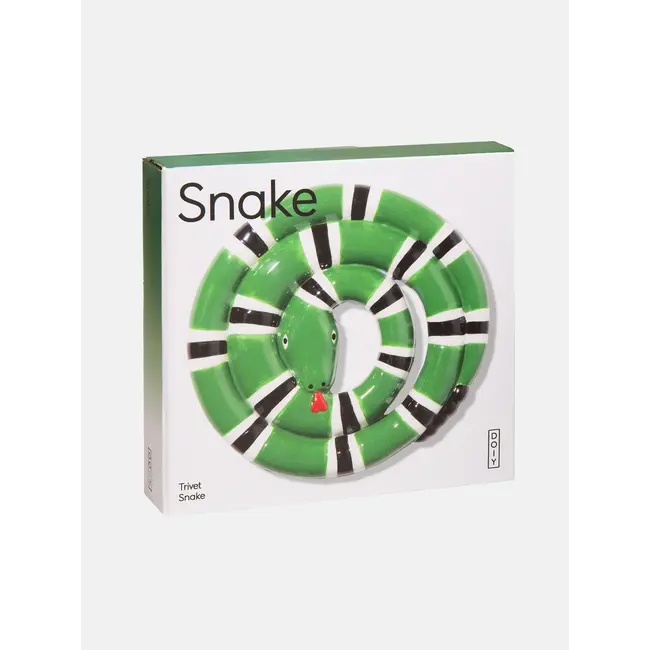 DOIY - Pannenonderzetter Groene Slang - keramiek