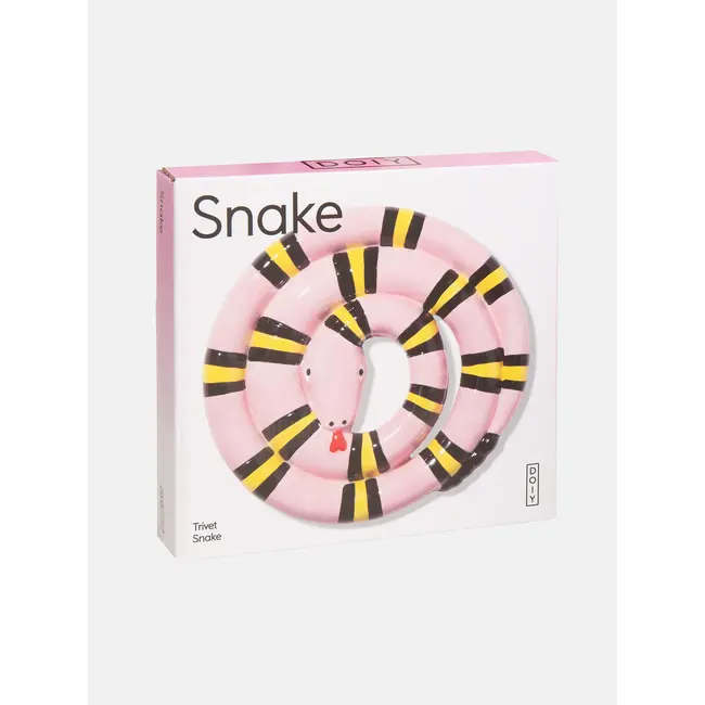 DOIY - Trivet Pink Snake - ceramic