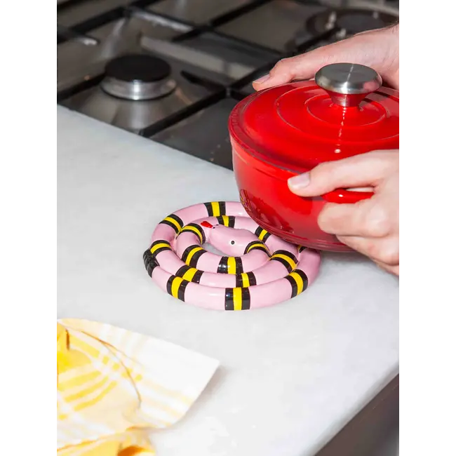 DOIY - Trivet Pink Snake - ceramic