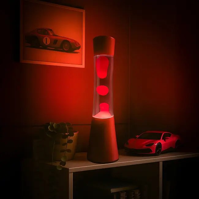 Fisura - Lampe à Lave - Monochrome Rouge