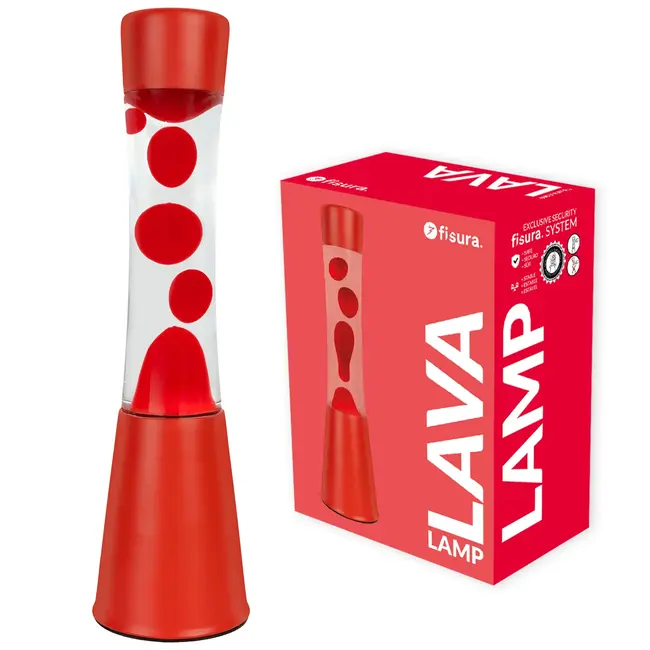 Fisura Lava Lamp - Monochrome Red