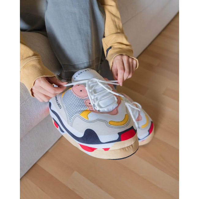 Flamingueo - Riesen-Sneaker-Pantoffeln FOURFOLDITOS
