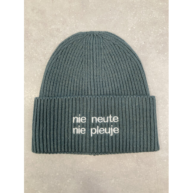 Urban Merch - Beanie Nie Neute Nie Pleuje - Strickmütze - petrol (blau-grün)