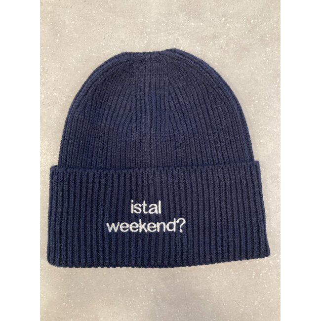Urban Merch - Beanie Istal Weekend - Knip Cat - marine blue