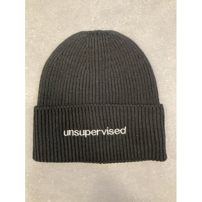 Urban Merch - Beanie Unsupervised - Knip Cat - anthracite