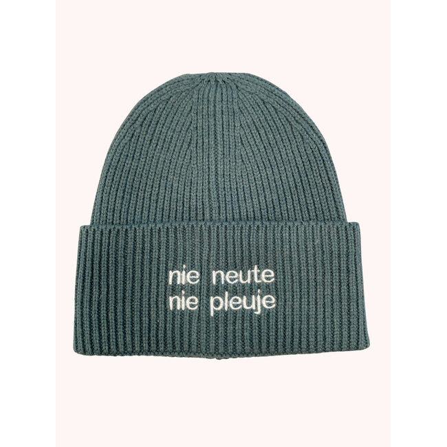 Urban Merch - Beanie Nie Neute Nie Pleuje - Strickmütze - petrol (blau-grün)