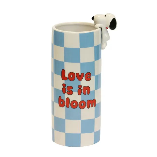 Blogo Design - Vaas Snoopy Love Is In Bloom - blauw