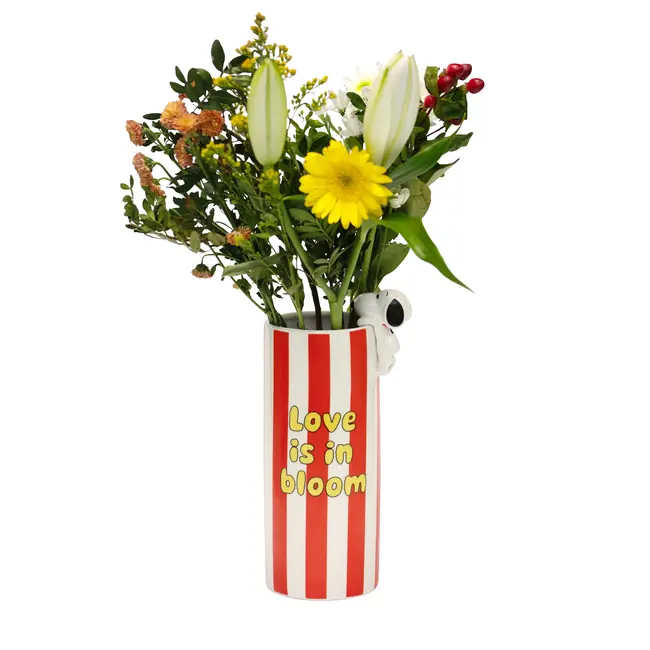 Blogo Design - Vaas Snoopy Love Is In Bloom - rood