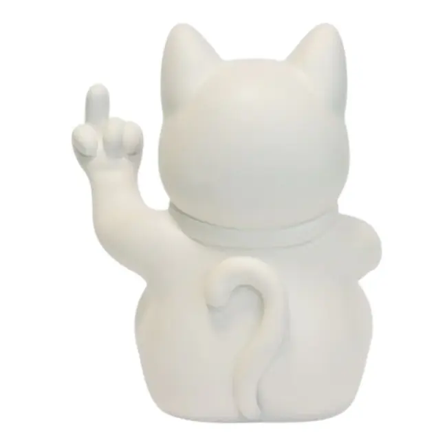 Blogo Design - Figurine Naughty Lucky Cat Maneki - large - white