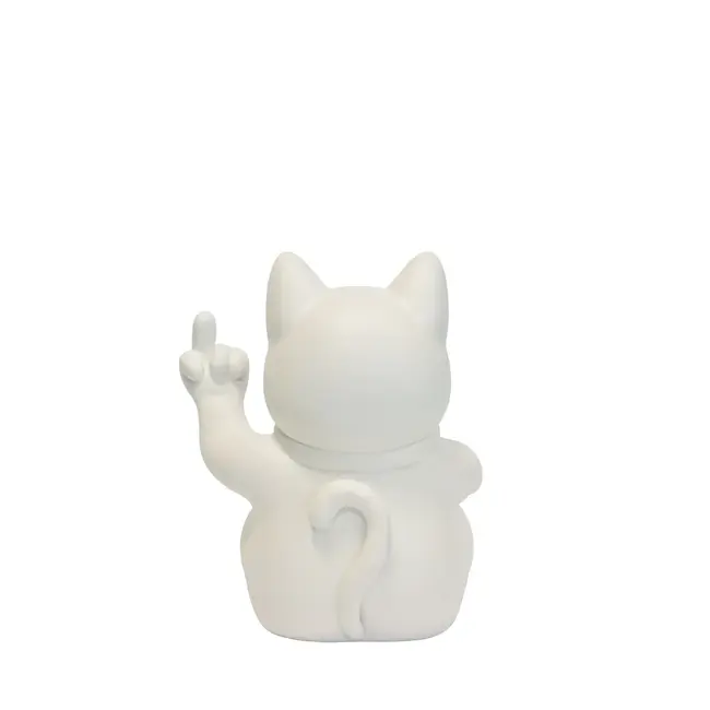Blogo Design - Figur Freche Glückskatze Maneki - small - weiß