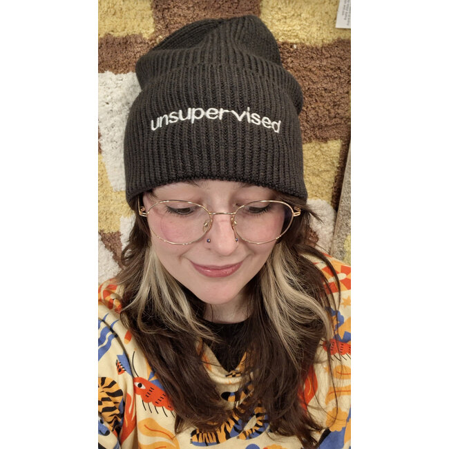 Urban Merch - Beanie Unsupervised - Knip Cat - anthracite