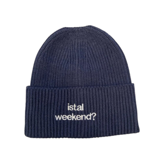 Urban Merch Beanie Istal Weekend - marine blauw