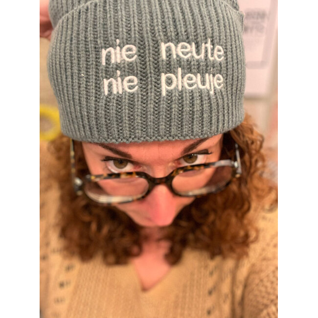 Urban Merch - Beanie Nie Neute Nie Pleuje - Strickmütze - petrol (blau-grün)